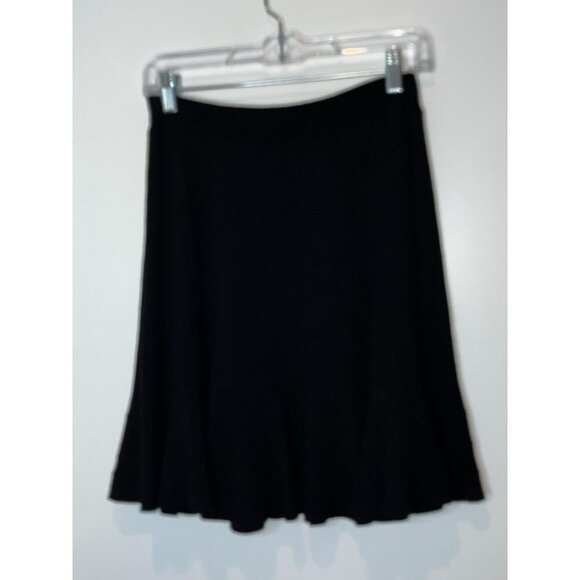 Maeve Anthropologie Black Pull on Mini Skirt Women's Size Large - Picture 2 of 8